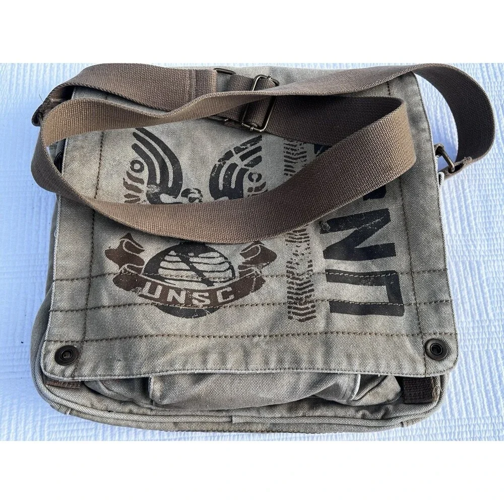 Halo 3 2007 UNSC Microsoft XBOX Tan Limited Edition Canvas Messenger Bag